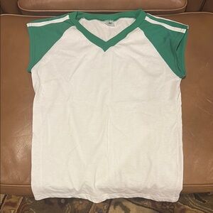Augusta Sportswear Green and White Tee
